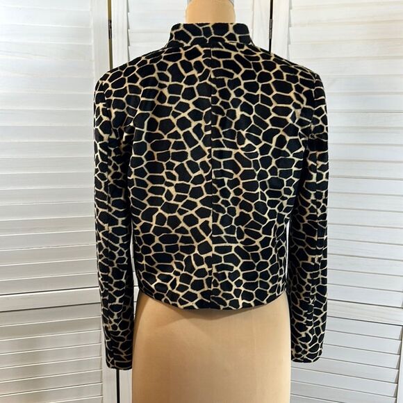 Elliott Lauren Luxurious  Short Jacket Size 4 Giraffe Animal Print - Picture 5 of 8